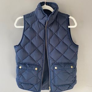 Navy J. Crew puffer vest (Sz. S)